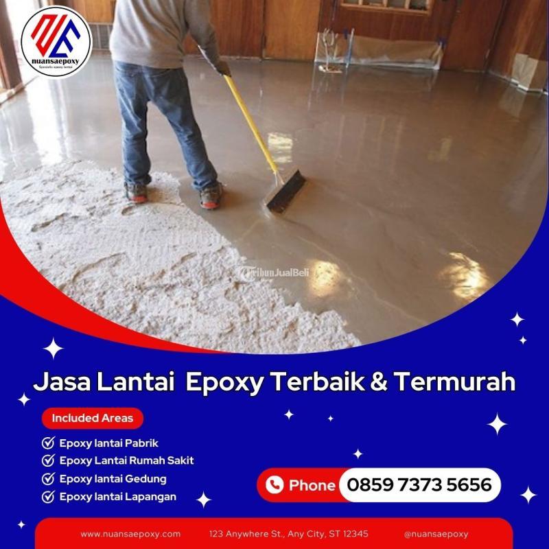 Jasa Cat Epoxy Lantai Gudang, Pabrik, Berpengalaman, Nuansa Epoxy - Bogor