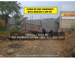 Dijual Tanah, Luas 9.313m2, SHGB, Hadap Utara, Pinggir Jalan Utama Dekat Pintu Tol, Cakung - Jakarta Timur