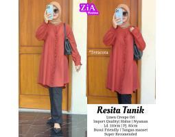 Baju Tunik Wanita Linen Crespo Original, Modis, Gaya Elegan, Lembut dan Nyaman - Aceh Timur