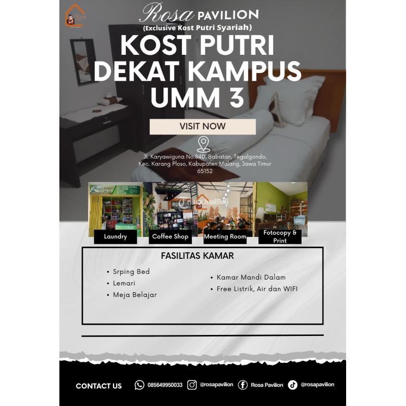 Disewakan Kos Khusus Putri Blok UMM 3 - Malang 