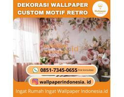 Dekorasi Wallpaper Dinding Motif Retro - Malang 