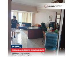 Dijual Apartemen Fully Furnished, 2 Bedroom, Middle Floor, City View, Taman Anggrek Condominium - Jakarta Barat