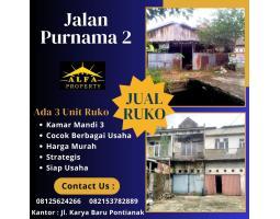 Dijual Ruko Plus Tanah Luas 522m SHM Jalan Utama Purnama - Pontianak