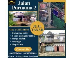 Dijual Tanah Luas 344m SHM plus Ruko Jalan Utama Purnama - Pontianak