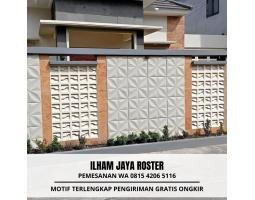 Pagar Roster Beton Model Minimalis 20x20 di Tarik - Sidoarjo