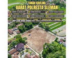 Dijual Tanah Kavling, Luas 89m2, Harga Mulai 2jt Per Meter, Barat Jl. Magelang KM 12,5, Sleman - Yogyakarta