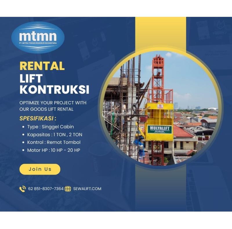 Sewa Lift Barang Harga Terjangkau - Medan 