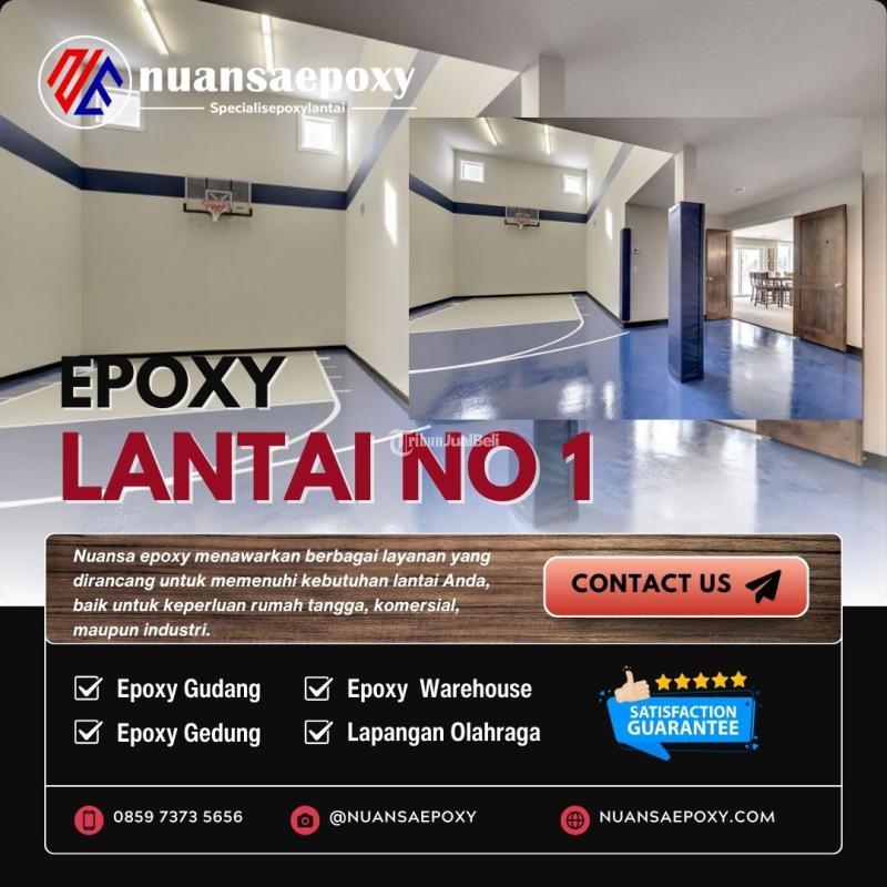 Jasa Cat Lantai Epoxy Berkualitas,   Tahan Lama  Anti Slip - Bekasi