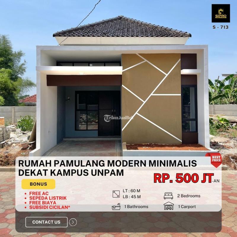 Dijual Rumah 1 Lantai Konsep Minimalis Modern Tipe 45 2KT KM Legalitas SHM - Tangerang Selatan 