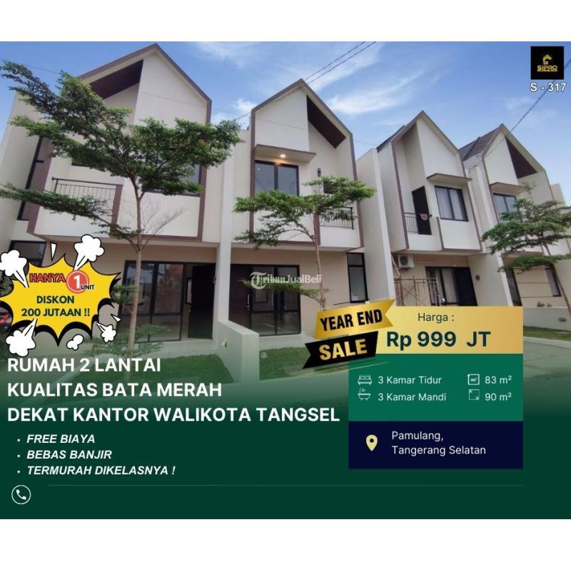 Dijual Rumah New Cluster 2 Lantai Scandinavian Kualitas Bata Merah  Tipe 90 - Tangerang Selatan 