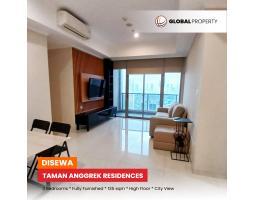 Disewakan Apartemen Fully Furnished Good Condition, Taman Anggrek Residences 3 Bedrooms, High Floor - Jakarta Barat 