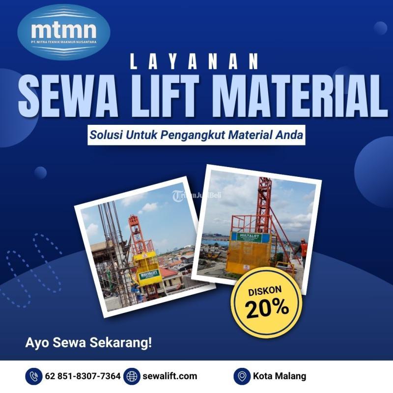 Sewa Lift Barang Kapasitas 1 sampai 2 Ton Batubara - Padang