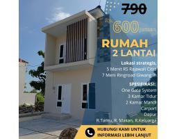 Dijual Rumah Cluster 2 Lantai, LT. 70m2, LB. 60m2, 3KT, 2KM, Bisa KPR, Harga Promo, 10 Menit Ringroad Kota Gede - Yogyakarta