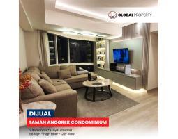 Dijual Apartemen Taman Anggrek Condominium, Fully Furnished Minimalist, 2 Bedroom, High Floor - Jakarta Barat 