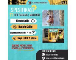 Lift Barang Proyek Sewa Murah - PT. Jaya Mulia Mandala - Pekanbaru