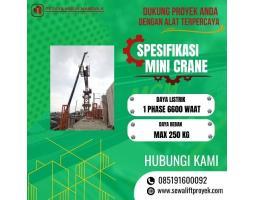 Sewa Mini Crane Berkualitas - PT. Jaya Mulia Mandala - Pekanbaru