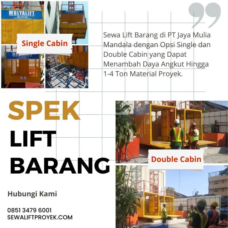 Lift Barang Material Sewa Proyek Konstruksi Gedung Bebas Nego - Makassar