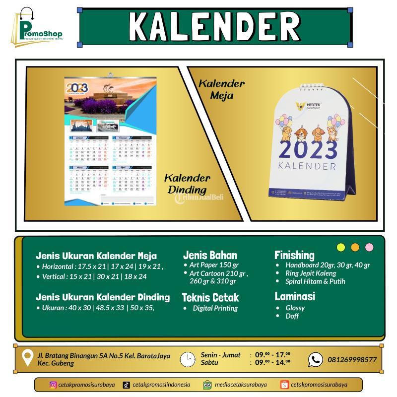 Tempat Percetakan Kalender Duduk Custom Termurah - Surabaya