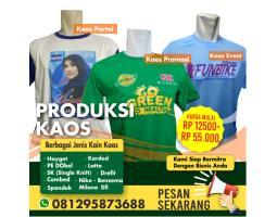 Jasa Produksi Kaos Sablon Murah, Harga Satuan Mulai Dari Rp.15500, Bisa Kirim, Blitar - Jawa Timur