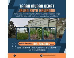 Tanah Luas 14.000 m2 Sertifikat Ready Di Kalianda Dekat Pondok Gontor 7 Sangat Strategis - Lampung Selatan