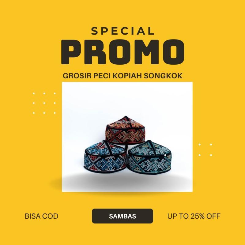 Pusat Grosir Peci Kopiah Songkok Model Terbaru dan Kekinian Adhompeci - Sambas 