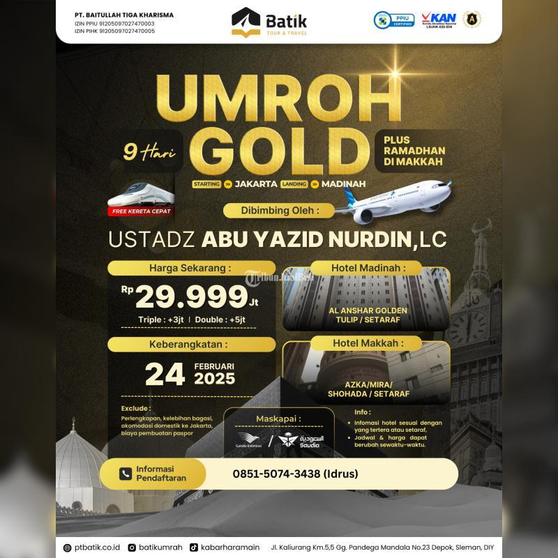 Umroh Gold Plus Ramadhan 24 Februari 2025 9 Hari - Jakarta Pusat