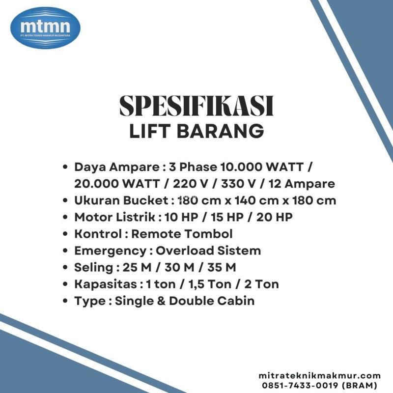 Sewa Lift Barang Lift Material Alimak - Pekanbaru