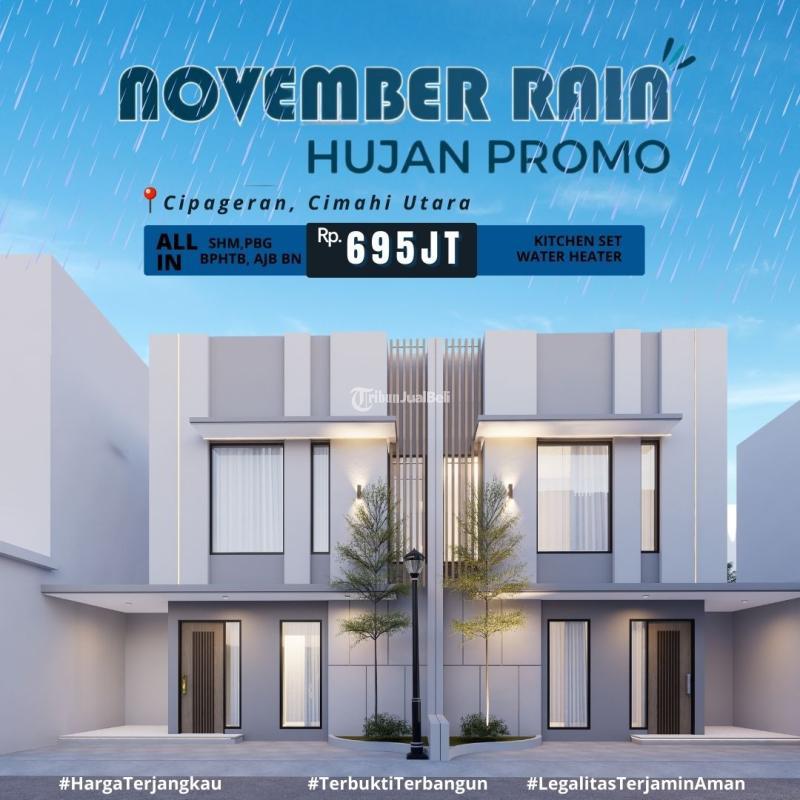 Rumah 2 Lantai Tipe 50 Pinggir Jalan Cipageran Cimahi, Dekat Alun-alun Cimahi - Cimahi