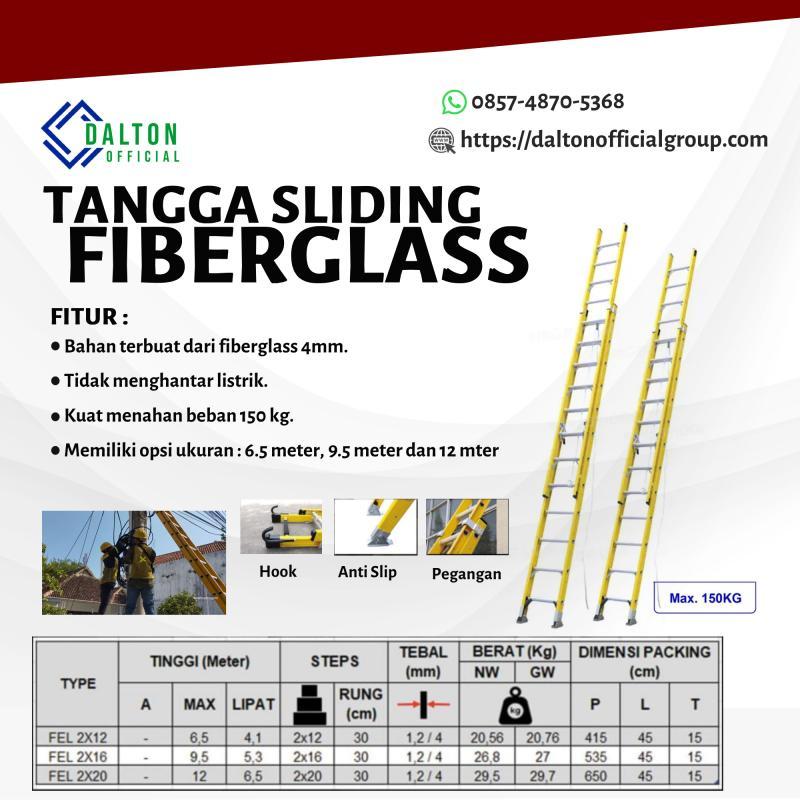 Pusat Tangga Sliding Fiberglass Ukuran 6.8 Meter, 9.6 Meter dan 12 Meter - Surabaya