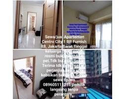 Disewakan Apartemen Centro City 1BR, Furnish, Untuk Keluarga, Sewa Minimal 3 Bulan, Kebon Jeruk - Jakarta Barat