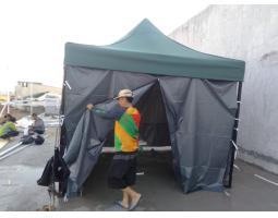 Dinding 4 Sisi Tenda Lipat Full Hitam - Makassar