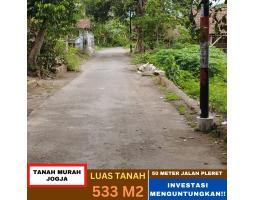 Tanah Luas 533 m2 Dijual Murah Di Banguntapan Strategis 50 Meter Jalan Pleret Dkt Giwangan - Bantul