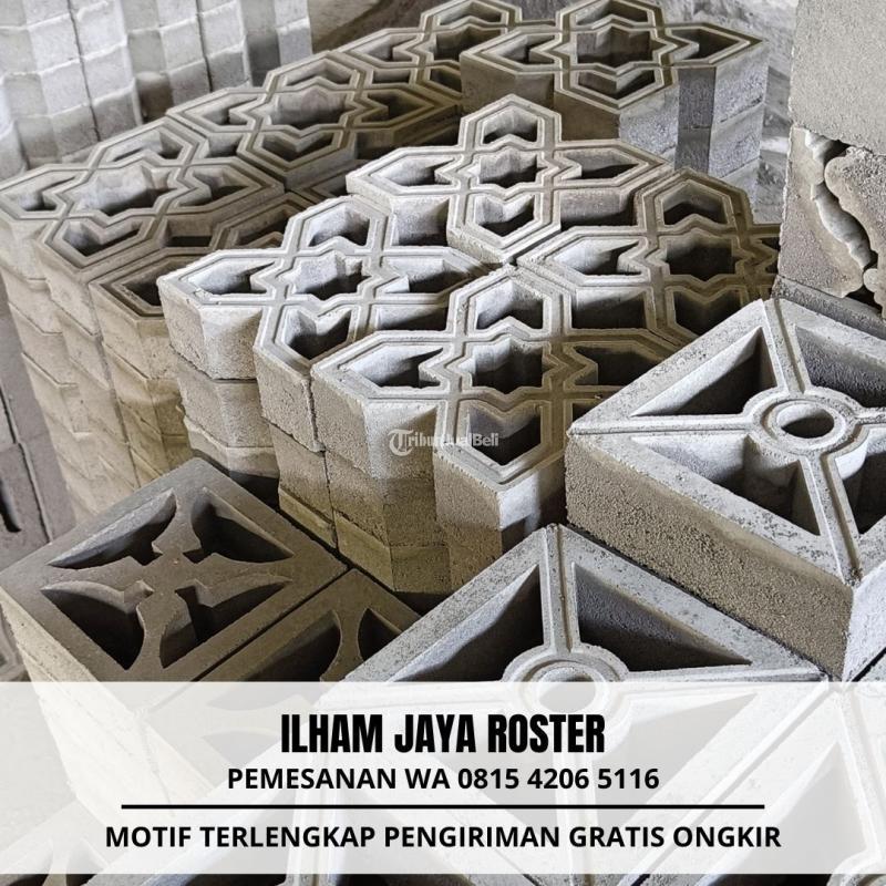 Roster Beton Dinding Rumah Motif Lengkap di Tempursari - Lumajang