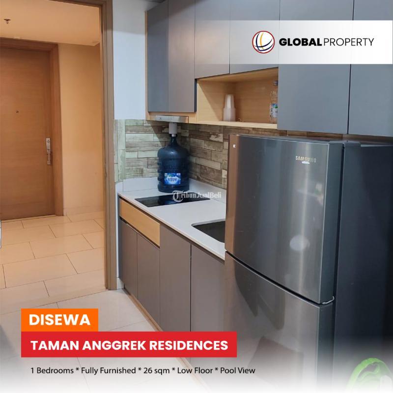Disewakan Apartemen Taman Anggrek Residences, Size 26m2, Fully Furnished, Low Floor, Studio, Pool View - Jakarta Barat