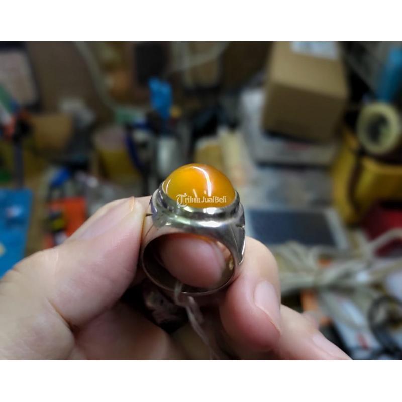 Batu Red Raflesia Bengkulu RF005 Giwang Melintir No Mangkok Ikatan Perak - Jakarta Pusat