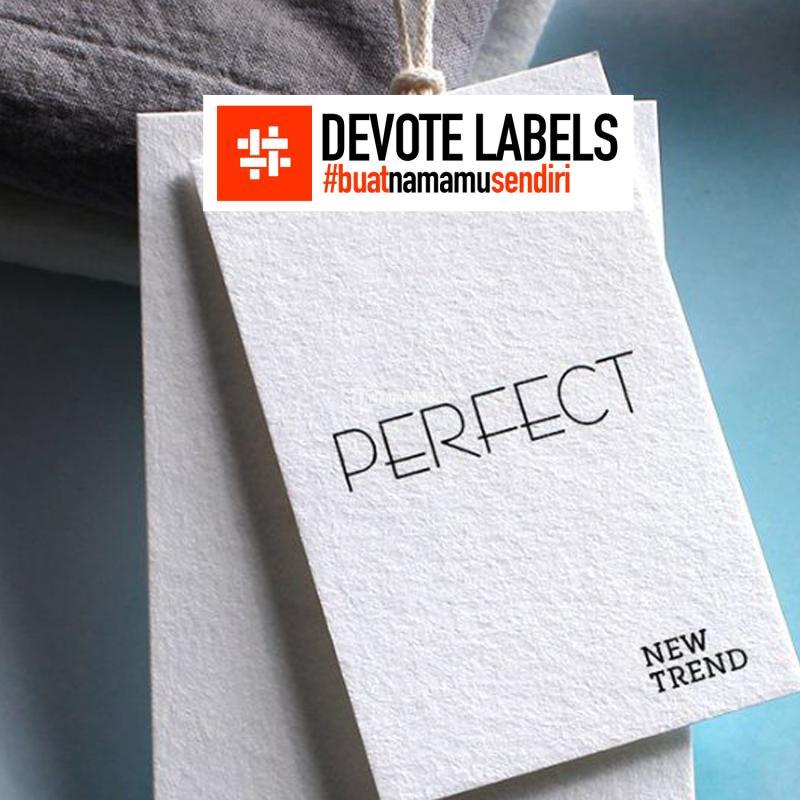 Cetak Label Kertas Hangtag Devote Cetak Labels - Tanah Bumbu