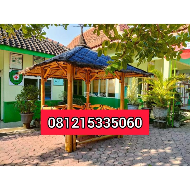 Gazebo Bambu 2x2 Alami - Semarang
