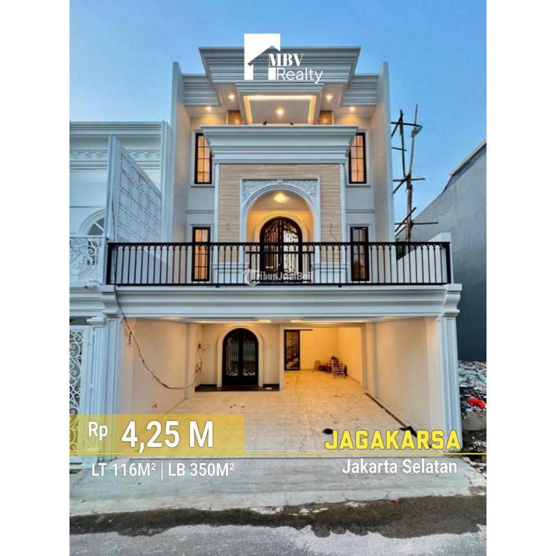 Jual Rumah New Modern Classic House 3 Lantai Rooftop With Private Pool - Jakarta Selatan