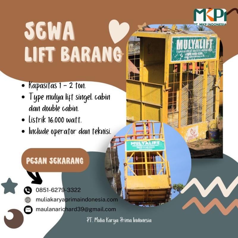 Sewa Lift Barang PT Mulia Karya Prima Indonesia - Jembrana 
