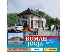 Dijual Rumah Murah, LT. 208m2, LB. 65m2, 3KT, 1KM, SHM, Posisi Hook, Dekat Embung Jurangjero Pakem - Yogyakarta