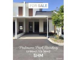 Dijual Rumah, LT. 66m2, LB. 36m2, SHM, Hadap Timur, Bangunan 2023, Bisa KPR, di Padmagriya Podomoro Park, Bojongsoang - Bandung