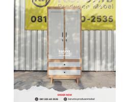 Pabrik Lemari Pakaian Kayu 2 Pintu Minimalis - Boyolali