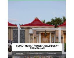 Dijual Rumah Murah LT. 60m2, LB. 36m2, 2KT, 1KM, Konsep Joglo, Dekat Prambanan, SHM - Klaten