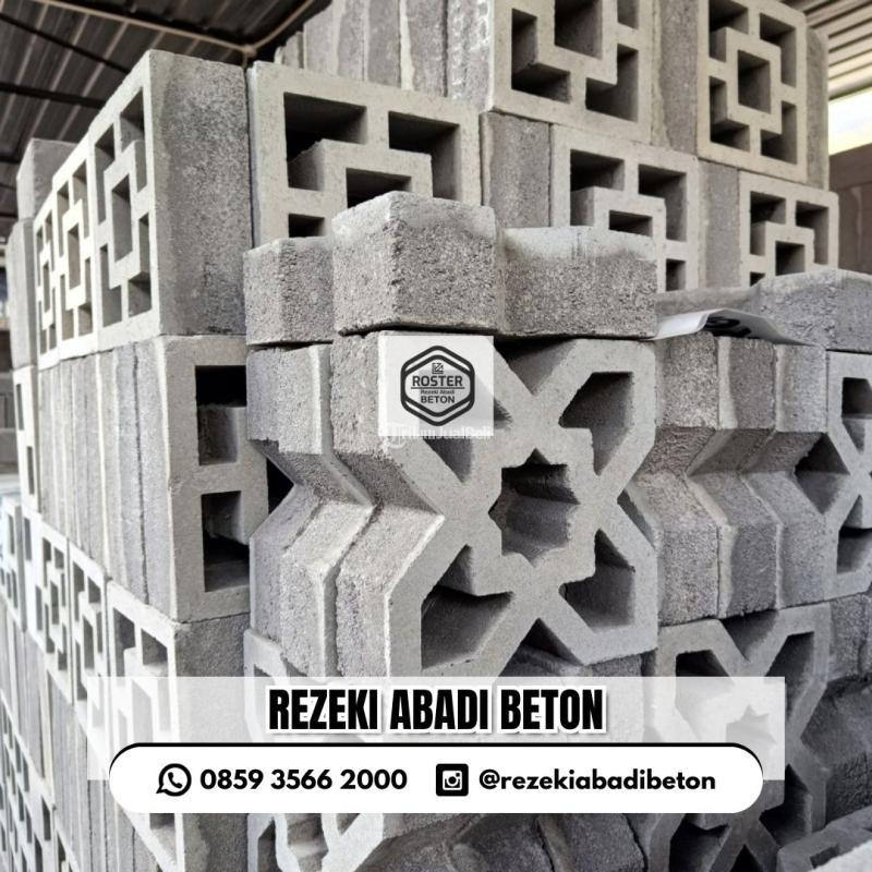 Pengrajin Roster Beton Elegan dan Cantik di Toroh - Grobogan