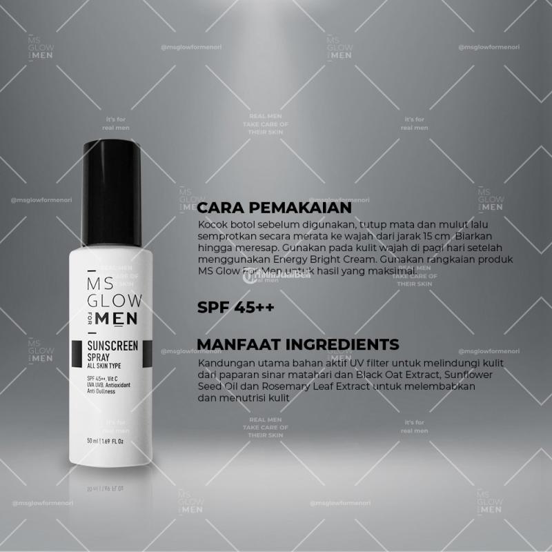 MS Glow For Men Sunscreen Spray Pelindung Wajah dari Sinar UV - Surabaya