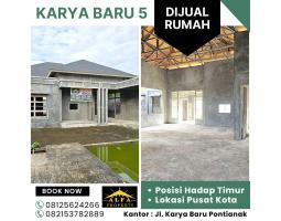 Dijual Rumah Luas Hadap Timur Karya Baru Tipe 206 4KM 5KT - Pontianak 