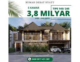 Dijual Rumah Mewah Jogja 5KT 4KM SHM Kolam Renang One Gate Dekat Hyatt - Sleman