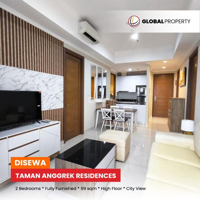 Disewakan Apartemen Taman Anggrek Residences 2 Bed, Fully Furnished, Lantai Atas - Jakarta Barat