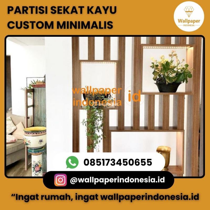 Partisi Sekat Kayu Custom Minimalis - Malang Kota