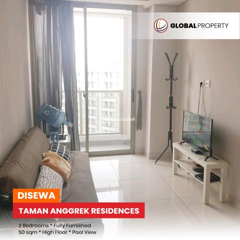 Disewakan Apartemen di Taman Anggrek Residences 2 Kamar Tidur, Fully Furnished, Hadap Kolam Renang - Jakarta Barat